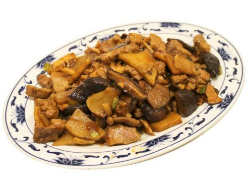 cerdo con bambú y setas chinas -Restaurante chino en Albacete