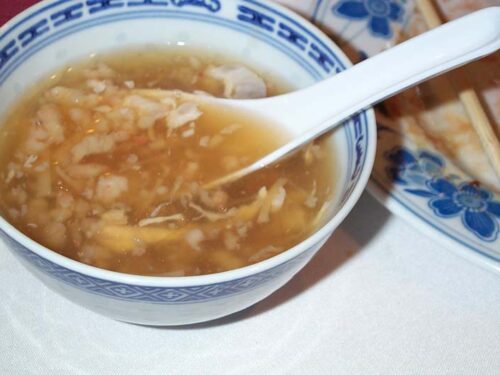 sopa de nido de golondrina con pollo - Comida china en Albacete