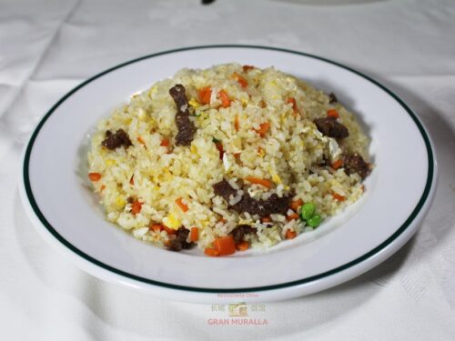 Arroz frito con ternera - Restaurante Gran Muralla Albacete