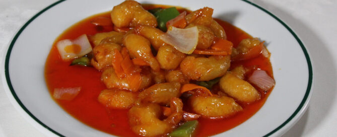 Gambas agridulces - Restaurante Gran Muralla Albacete